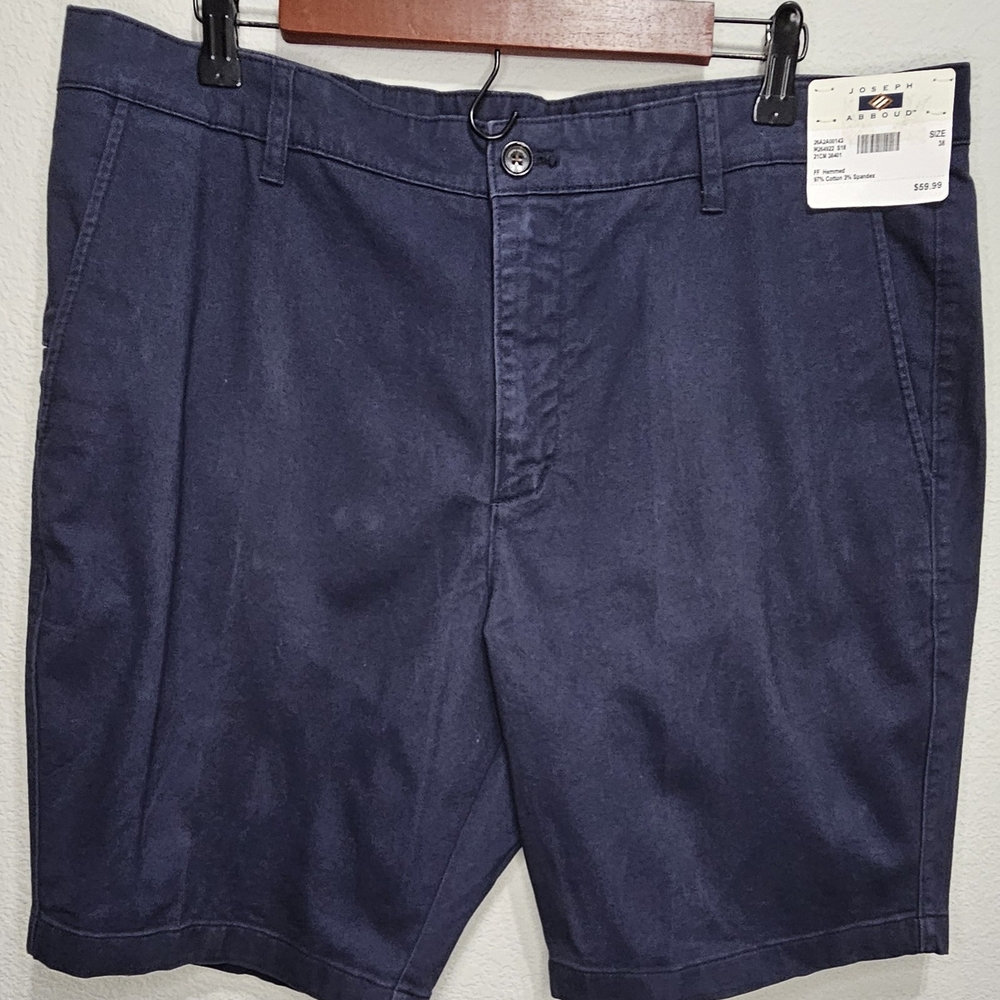 Joseph Abboud Blue Flat Front Chino Shorts